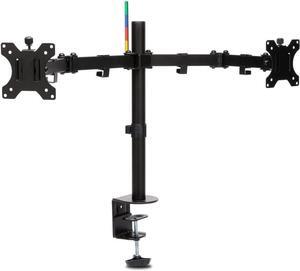 Kensington Dual Monitor Desk Mount, SmartFit Ergonomic Dual Monitor Arm for 2 Monitors Up to 32 inch and 17.6lbs for Office, Home, VESA Mount C-clamp Extended Monitor Stand, Black K55409WW