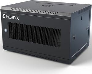6U Server Cabinet Wall Mount Network Rack Enclosure Cabinet Enclosure for Computer Data Networking Electronic Equipment, Removable Side Panels 14.5in Depth
