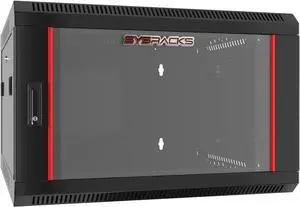 9U - Server Rack - Wall Mount Rack - Locking Cabinet for Network - Electronics - Security - Audio - Video - AV Equipment - Data Rack - 24-Inch Depth Server Cabinet