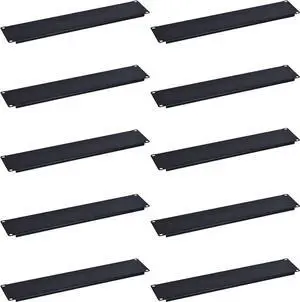 RackPath 2U Blank Rack Mount Panel Spacer (10 Pack) for 19in Server Rack Enclosure or Network Cabinet