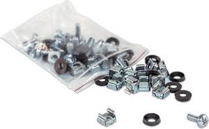 Intellinet 100-Pack M6 x 19mm Screws and Cage Nuts and Washers for Rack Mount Server Cabinets and Network Cabinets, 1u, 2u, 6u,12u-713658