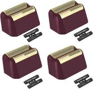 4 Pack Professional 5 Star Series Finale Shaver Replacement Foil and Cutter Bar Assembly Compatible With Wahl Shaver Foil 7031-100, 7043-100 Super Close Shaving Replacement Heads