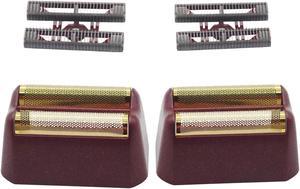 2 Pack Professional 5 Star Series Finale Shaver Replacement Foil and Cutter Bar Assembly Compatible with wahl Shaver Foil 7031100 7043100 Super Close Shaving Replacement HeadsRed