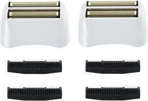 2 Pack Pro Shaver Replacement Foil and Cutters Compatible with Andis 17150(TS-1) Pro Lithium Titanium foil Shaver Replacement Heads, Golden