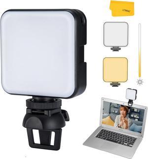 Video Conference Lighting Kit,LETWING W64 Glow Light for Streamers,Zoom Lighting,Remote Working,Lighting Accessory for Laptop,Dimmable & Rechargeable LED Video Fill Light with Computer Clip