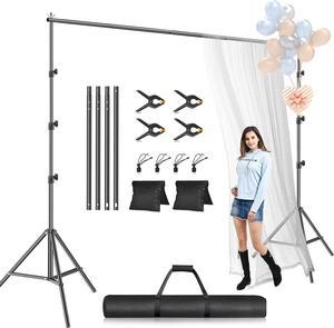 EMART Photo Backdrop Stand Kit, 10 x 9 ft (H X W) Adjustable Photography Background Stand Support System for Video Studio Photo Booth, Back Drop Holder Frame Stand