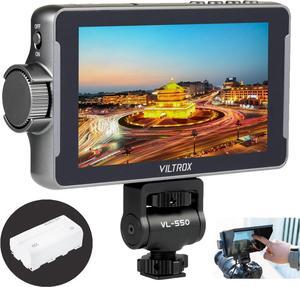 VILTROX DC-550 PRO Touchscreen Camera Video Monitor, 5.5 Inch 1200nits 4K HDMI in/Out Video Field Monitor Kit with Battery - On-Camera Touchscreen Monitor, 3D LUT, 1920X1080