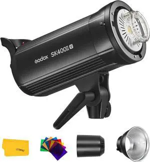 GODOX SK400II-V 2024 New Upgrade 400Ws Bowens Mount Photo Studio 5600±200K Built-in LED Modeling Lamp Bowens Mount Photography Lamp