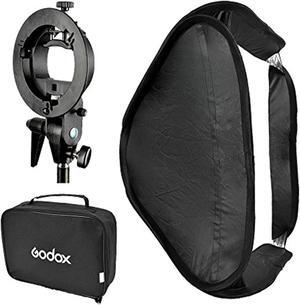 GODOX Softbox with S Type Bracket Bowens S Mount Holder Foldable Mini Size 8080cm Soft Box Kit for Flash Camera Studio Photography