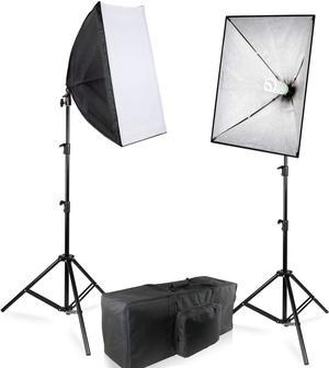 Julius Studio [2-Pack] 85W LED Softbox Lighting Kit, 20 x 28 Remote Control with 6000LM Energy Saving LED Bulb for Portraits and Product Shooting, JSAG489
