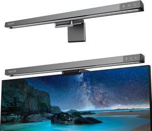 Monitor Light Bar, Computer Monitor Lamp for Eye Caring LED Stepless Dimming Screen Light Bar, Touch Control Desk Lamp for Desk/Office/Home/Game, Silver Gray