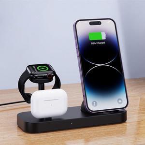 4 in 1 Wireless Charging Station Multiple Devices Android Fast Charger Stand for iPhone 15 14 13 12 Seriesfor Galaxy Z Flip 43 Z Fold S23 S22 S20 iWatch 9 8 7 6 5 4 3 2 AirPods 3 2