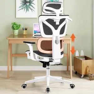 Primy Ergonomic Executive Computer Office Chair Black White
