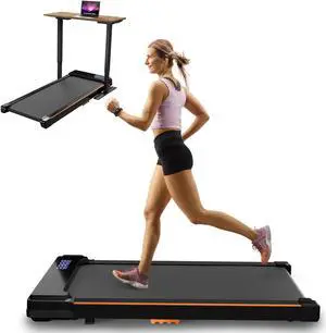 Primy Incline Walking Pad, Portable Treadmill for Home, 2-in-1 Walking Pad with Incline and Remote Control, 265LB Capacity, 2.5HP Compact Treadmill with LED Display for Walking and Running