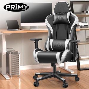 Primy Ergonomic Gaming Chair with 3D Adjustable Armrests - High Back, Lumbar Support, & Swivel Functionality for Computer Gamers & Office Desk Use Black / White