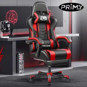 Primy Big and Tall Computer Chair, PU Leather PC Office Chair, Ergonomic Video Game Chair for Gaming and Office