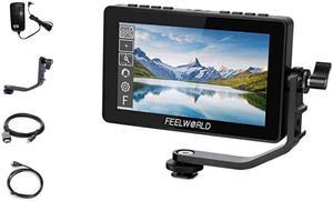 FEELWORLD F5 Pro 5.5 Inch Touch Screen Camera Field Monitor 1920x1080 DSLR Full HD 4K IPS Video Peaking Focus HDMI Video Assist 5V Type-C Input Tilt Arm Adapter 12V