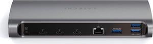 Satechi Thunderbolt 4 Dock - 12-in-1 - Thunderbolt 4 Hub - Thunderbolt 4-4 Downstream Ports, 96W PD,3 USB-A 3.2 Ports, USB-A 2.0 Port, SD Card Reader, GbE, Audio Jack - for M2 & M1 MacBook