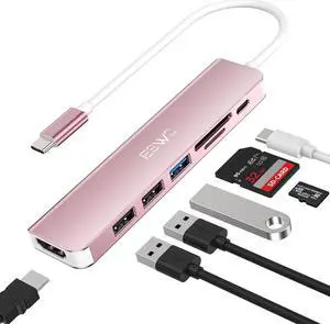 JESWO 7 in 1 USB C Hub for MacBook Pro/Air, iPad Pro, Type C Laptop JESWO 7 in 1 USB C Hub for MacBook Pro/Air, iPad Pro, Type C Laptop