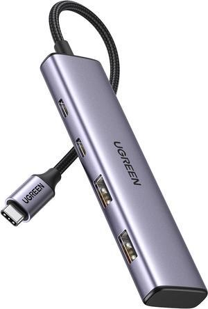 UGREEN Aluminium USB C Hub, 4 Ports USB C with 2 USB C & 2 USB 3.0, USB-C Multiport Splitter with 5Gbps for PC Laptop MacBook Pro/Air iMac iPad Pro Surface, iPhone 15/15 Pro, Galaxy S24, and More