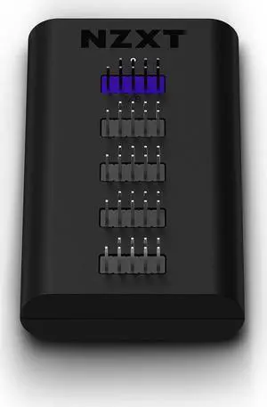 NZXT Internal USB Hub 3 - AC-IUSBH-M3 - 4 Internal USB 2.0 Ports - 3M Dual Lock Tapes - Magnetic Body - Plug and Play