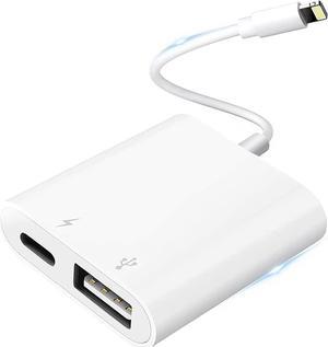 Lightning to USB Hub [Apple MFi Certified] 4-in-1 USB OTG Hub with 3 USB  3.0 Port and Fast Charging Port for iPhone/iPad Compatible with USB  Microphones/USB Flash Drive/Keyboard/Mouse/USB Sound Card 