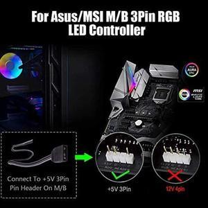 12 Way 5V RGB LED Splitter Hub with PMMA Case and Magnetic Standoff for ASUS/MSI 5V 3Pin LED Controller with PMMA Case and Magnetic Standoff for ASUS/MSI 5V 3Pin LED Controller