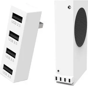 JZW-Shop 4 Ports USB Hub 2.0 for Xbox Series S, High Speed USB Hub Splitter Expansion Adapter Compatible with Xbox Series S Console