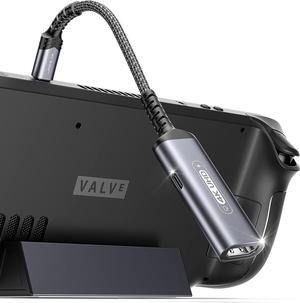 2-in-1 USB C to HDMI Adapter 4K@60Hz Type-C to HDMI 2.0 Adapter with PD 100W Fast Charging Compatible with iPhone 15 Pro Max Galaxy S23 Note 20 Steam Deck ROG Ally
