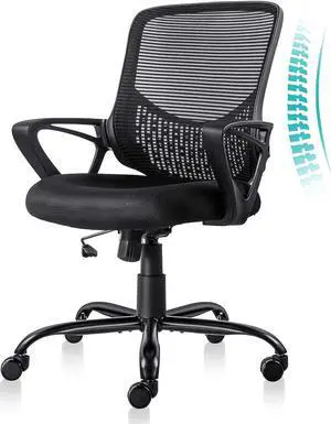 Ergonomic Office Chair Mesh Back Office Desk Chair Computer Chair Mid Back Task Chair for Home Office Gaming