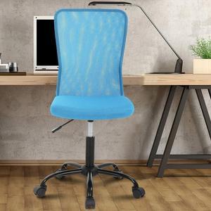 Office Chair Desk Chair Computer Chair with Lumbar Support Ergonomic Mid Back Mesh Adjustable Height Swivel Chair Armless Modern Task Executive Chair for Women Men Adult Blue
