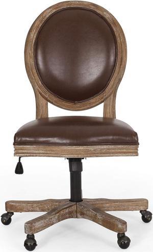 Christopher Knight Home Pishkin Office Chair, Dark Brown + Natural