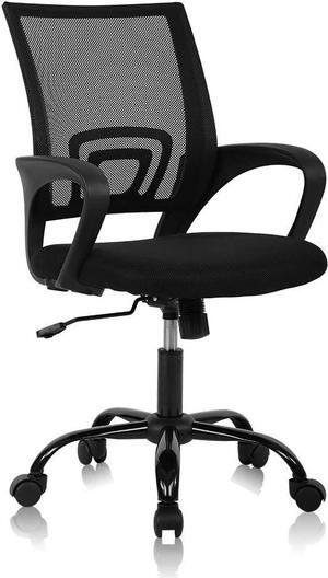 Home Office Chair Desk Chair Computer Chair Ergonomic Chair Mid Back Mesh Chair Adjustable Height Swivel Task Executive Chair with Lumbar Support & Armrest Cheap Small Rolling Task with Wheel,Black