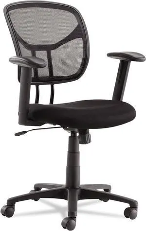 OIF Swivel/tilt Mesh Task Chair with Adjustable Arms, Supports Up to 250 Lb, 17.72" to 22.24" Seat Height, Black
