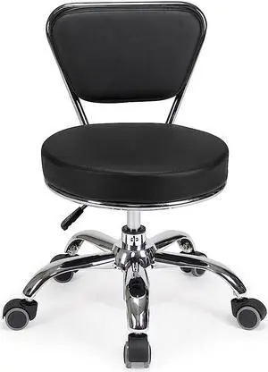 Salon Nail Pedicure Stool Pedicure Chair DAYTON BLACK Pneumatic, Adjustable, Rolling Salon Furniture & Equipment