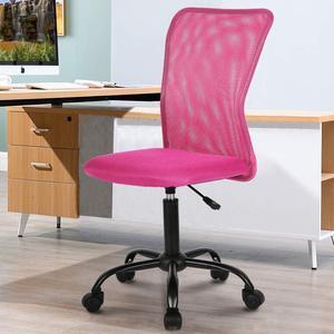 Home Office Chair Computer Chair Student Chair Desk Chair Mid Back Mesh Chair Height Adjustable Small Office Chair, Modern Task Chair No Armrest Cheap Rolling Swivel Chair,Pink