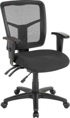 Lorell Ergomesh Chair, Mesh Back/Black Fabric Seat