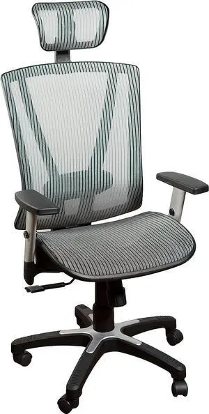 ErgoMax Ergonomic Home-Office-Desk-Chairs, 53 Inch Max Height, Gray