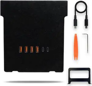 MekedeTech USB Data Recovery Module Hub for Tesla Model 3/Y 2021 2022 2023 Central Control,4 USB Ports & 2 PD Fast Charging Ports 35W 65W Modification Car Fast Charging Box Retrofit Accessories