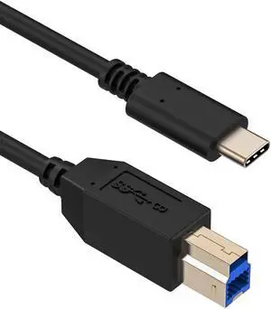 CBUS 6ft USB-C to USB-B USB 3.0 Cable Compatible with iFi Zen DAC, Dell Monitors, Printers Scanners, External Hard Drives, USB Hub Docking Stations & More (Black)