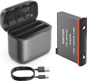 Boîtier de chargement rapide pour batterie Insta360 X3, USB type-c,  compartiment de chargement pour accessoires Insta360 X3 - AliExpress