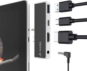 QuickHUB - Surface Go Adapter - 2X USB 3.0 | 4K HDMI | USB-C | AUX - Designed for Surface GO | Surface GO 2