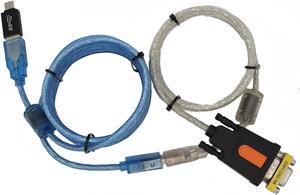 USB to Serial Adapter Cable Kit with FIDI FT232RL Chip USB to RS232 Convertor Multiple Cable Lengths & Connectors USB Type-C/A Ports DB9 Female/Male Port Total 4.5M/15FT/ Cable Length