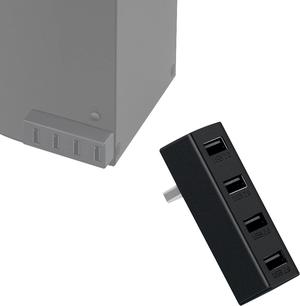 Mcbazel 4 Ports USB Hub 2.0 for Xbox Series X/S, Portable High Speed USB Hub Splitter Expansion Adapter Accessories Compatible with Xbox Series X/S Console - Black