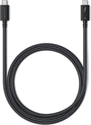 Satechi Certified USB C Thunderbolt 4 Cable (3.2ft/ 1M) 8k/60Hz Display, 40Gbps Data Transfer, 240W PD, PCIE, Compatible with Thunderbolt 4/3, USB4, USB-C, for MacBook Pro, Hubs, Docking and More