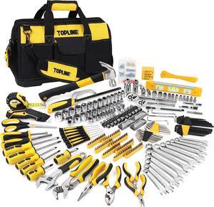 TOPLINE 467-Piece Household Home Tool Sets for Mechanics, 16-Inch Tool Bag with Heavy Duty Home Tool Kit Included, Tool Sets for Men, Tool Kits for Home General Maintenance, Basic Applications