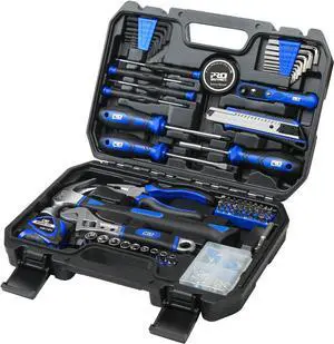 Prostormer 160-Piece Home Repair Tool Set, General Household Hand Tool Kit with Toolbox Storage Case for House, Garage, College Dorm and Office