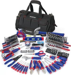 WORKPRO Home Tool Kit, 322PCS Home Repair Hand Tool Kit Basic Household Tool Set with Carrying Bag