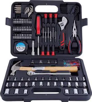 MECHMAX Home Repair Tool Set 149 Piece with Tool Box Storage Case, for Household, Garage, Car, Apartment, Office, Dorm, New House, Back to School, and as A Gift