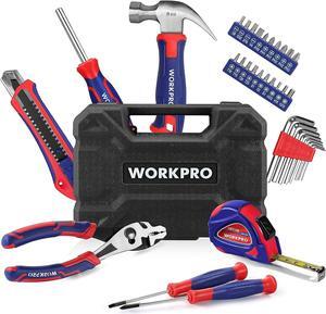 WORKPRO 35-Piece Tools Set, General Household Tool Kit with Storage Toolbox, Basic Tool Set for Home, Garage, Apartment, Dorm, New House, Back to School, and as a Gift